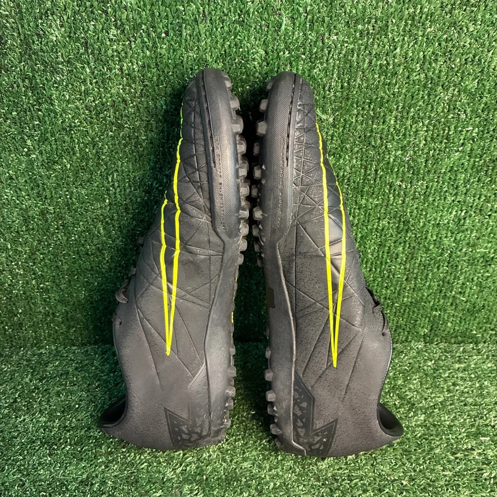 Nike Hypervenom X Phelon II TF Turf Soccer Cleats Shoes Black Volt Mens Size 13